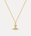 Vivienne Westwood New Petite Orb Pendant Necklace Gold-light-gold-quartz-crystal-pink-ab-cz Gold-light-gold-quartz-cry In Gold-light-gold-quartz-crystal-pink-ab-cz