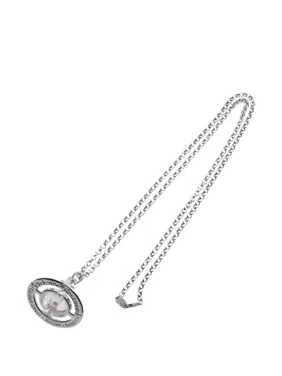 Pre-owned Vivienne Westwood New Small Orb Necklace In Silver