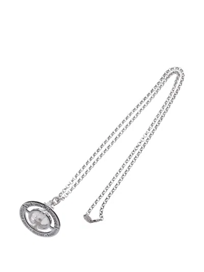 Pre-owned Vivienne Westwood New Small Orb Necklace In Silver