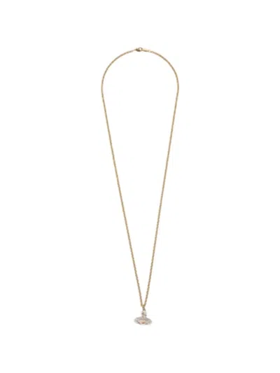 Vivienne Westwood New Tiny Orb Pendant Necklace In Gold