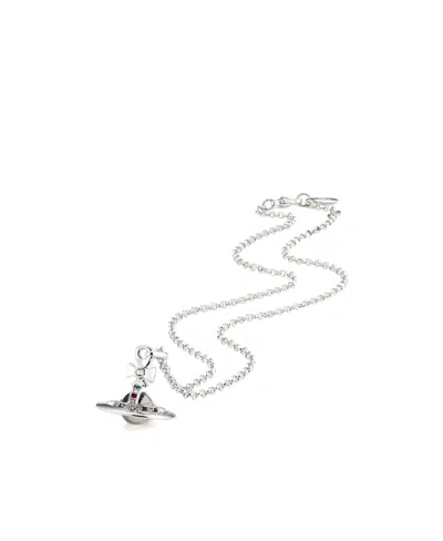 Vivienne Westwood New Tiny Orb Pendant Necklace In White