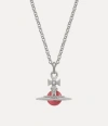 Vivienne Westwood New Tiny Orb Pendant Platinum Zirconia Women In Platinum
