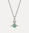 Vivienne Westwood New Tiny Orb Pendant Silver Zirconia Women In Silver