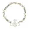 Vivienne Westwood Crystal-embellished Orb Necklace In Metallic