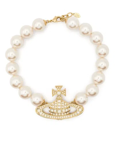 Vivienne Westwood Neysa Orb-plaque Necklace In Gold