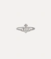 Vivienne Westwood Noella Ring Silver Unisex In White