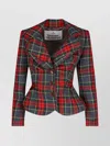 Vivienne Westwood Plaid Tailored Jacket With Notch Lapel And Button-detail Cuffs In Multi