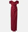 Vivienne Westwood Nova Cocotte Crêpe Satin Bustier Gown In Burgundy