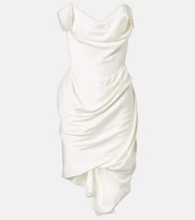 Vivienne Westwood Off-shoulder-minikleid Nova Cora In Weiss