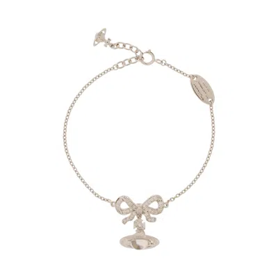 Pre-owned Vivienne Westwood Octavie Bracelet 'platinum/white/clear' | Silver | Women's Size Onesize