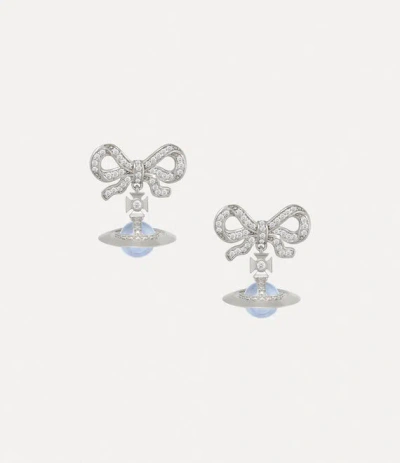 Vivienne Westwood Octavie Earrings Platinum-light-blue-white-cz Platinum-light-blue-white-cz Women