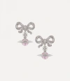 Vivienne Westwood Octavie Earrings Platinum-pink-pink-cz- Platinum-pink-pink-cz- Women In Platinum-pink-pink-cz-