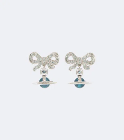 Vivienne Westwood Octavie Embellished Earrings In Blue