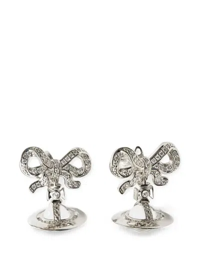 Vivienne Westwood Octavie Orb Drop Earrings In Metallic