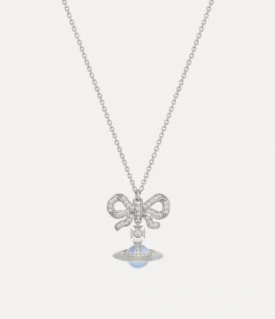 Vivienne Westwood Octavie Pendant Necklace Platinum-light-blue-white-cz Platinum-light-blue-white-cz Women