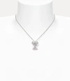 Vivienne Westwood Octavie Pendant Necklace Platinum-pink-pink-cz Platinum-pink-pink-cz Women In Platinum-pink-pink-cz