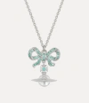 Vivienne Westwood Octavie Pendant Necklace Platinum-white-turquoise-cz Platinum-white-turquoise-cz Women