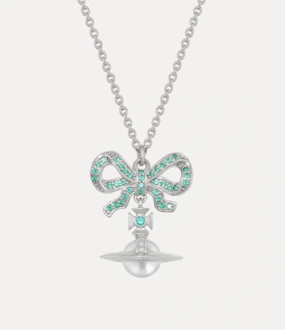Vivienne Westwood Octavie Pendant Necklace Platinum-white-turquoise-cz Platinum-white-turquoise-cz Women