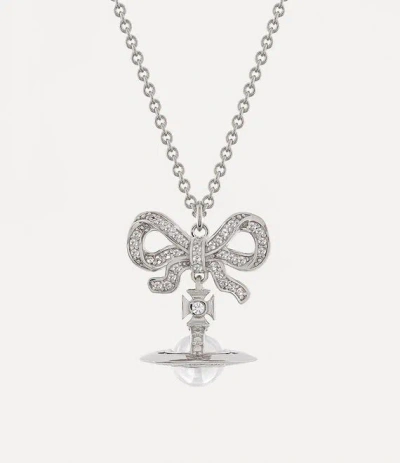 Vivienne Westwood Octavie Pendant Necklace Silver Cuic Zirconia / Gemstone Women
