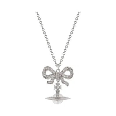 Pre-owned Vivienne Westwood Octavie Pendant 'platinum/white/clear' | Silver | Women's Size Onesize