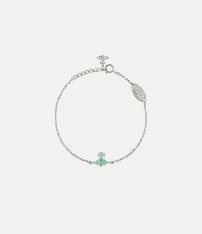 Vivienne Westwood Ofelia Bracelet Platinum-light-green-cz Platinum-light-green-cz Women In Blue