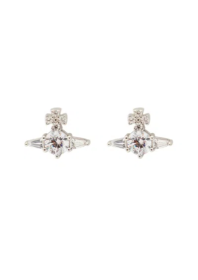 Vivienne Westwood Ofelia Orb Sterling Silver Stud Earrings In Metallic