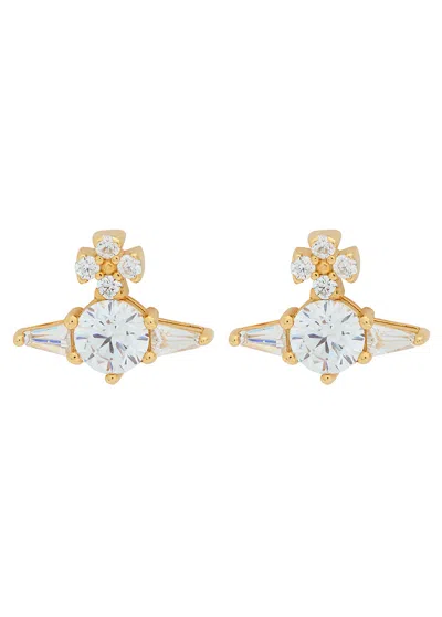 Vivienne Westwood Ofelia Orb Sterling Silver Stud Earrings In Gold