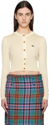 Vivienne Westwood Off-white Bea Cropped Cardigan In A408 Cream