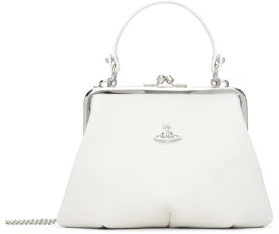 Vivienne Westwood Off-white Blue Granny Frame Bag