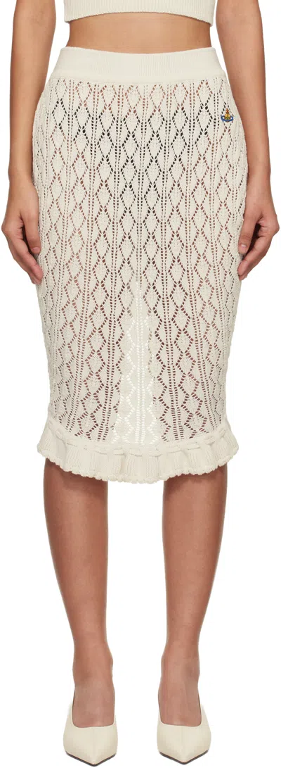 Vivienne Westwood Ella Openwork Asymmetric Skirt In Brown