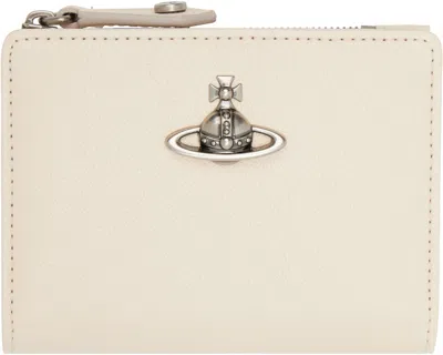 Vivienne Westwood Off-white Slim Flap Card Holder