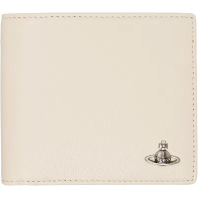 Vivienne Westwood Off-white Billfold Man Wallet In Pink
