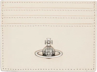 Vivienne Westwood Off-white Flat Card Holder In Neutral