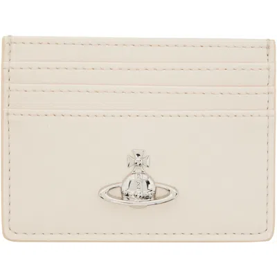 Vivienne Westwood Off-white Flat Card Holder In Aw26-a401 White