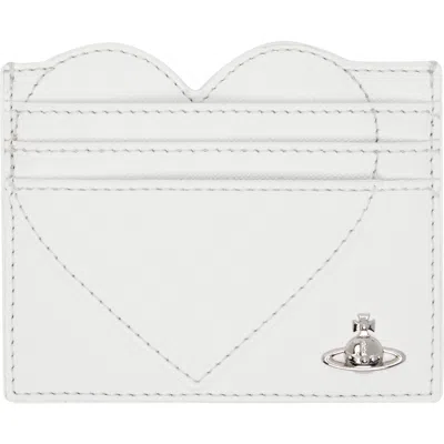 Vivienne Westwood Off-white Heart Card Holder In Pattern