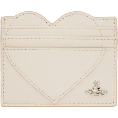 Vivienne Westwood Off-white Heart Card Holder In A401 White