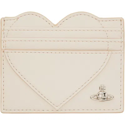 Vivienne Westwood Off-white Heart Card Holder In Aw26-a401 White