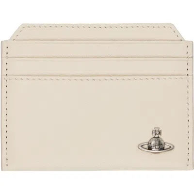 Vivienne Westwood Off-white Slim Card Holder In Red