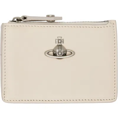 Vivienne Westwood Off-white Slim Long Card Holder