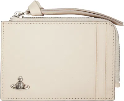 Vivienne Westwood Off-white Zip Card Holder