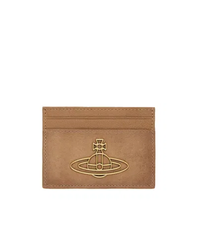 Vivienne Westwood Oiled Leather Flat Card Holder