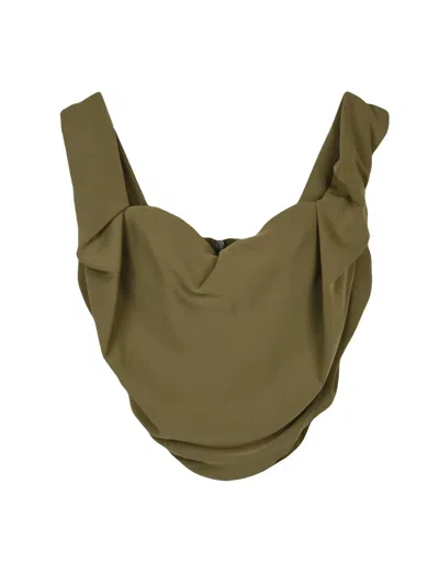 Vivienne Westwood Olive Green Polyester Sunday Corset