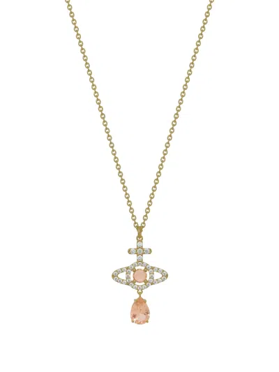 Vivienne Westwood Olympia Crystal-embelished Necklace In Gold