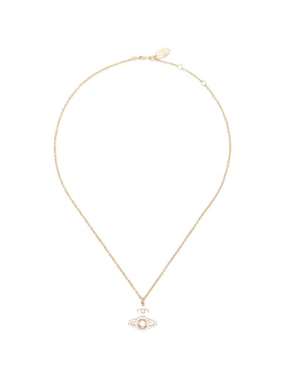 Vivienne Westwood Olympia Crystal-embellished Necklace In Gold