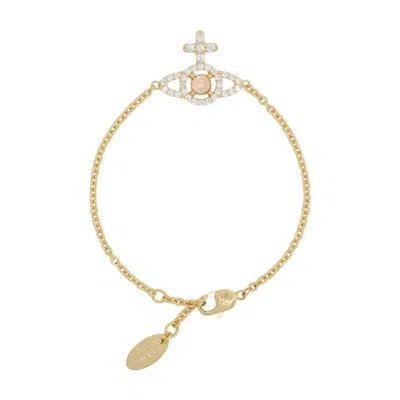 Vivienne Westwood Olympia Cz Bracelet In Gold