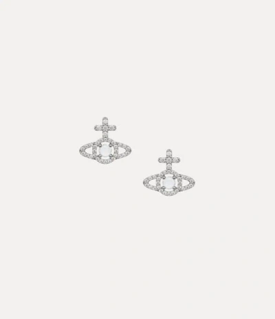 Vivienne Westwood Olympia Earrings Silver Cubic Zirconia Women