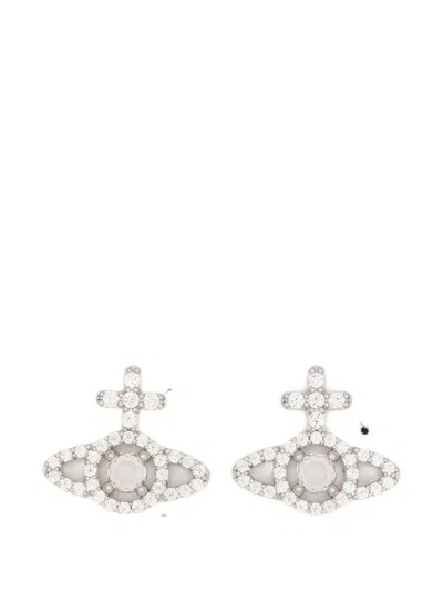 Vivienne Westwood Olympia Earrings In White