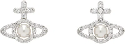 Vivienne Westwood Olympia Faux-pearl Earrings In Silver