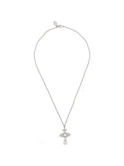 Vivienne Westwood Olympia Necklace In White