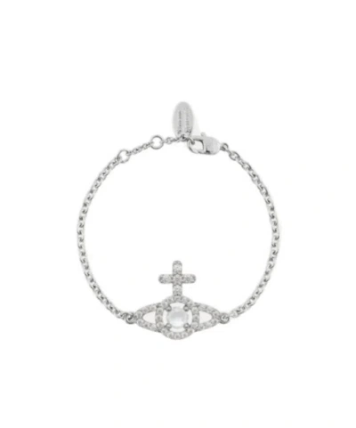 Vivienne Westwood Olympia Orb Embellished Bracelet In Gray